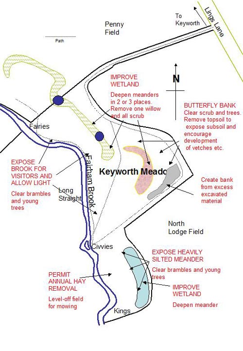 plan of reserve showing proposed work