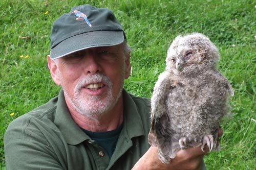 Howard holding Tawny Owl
